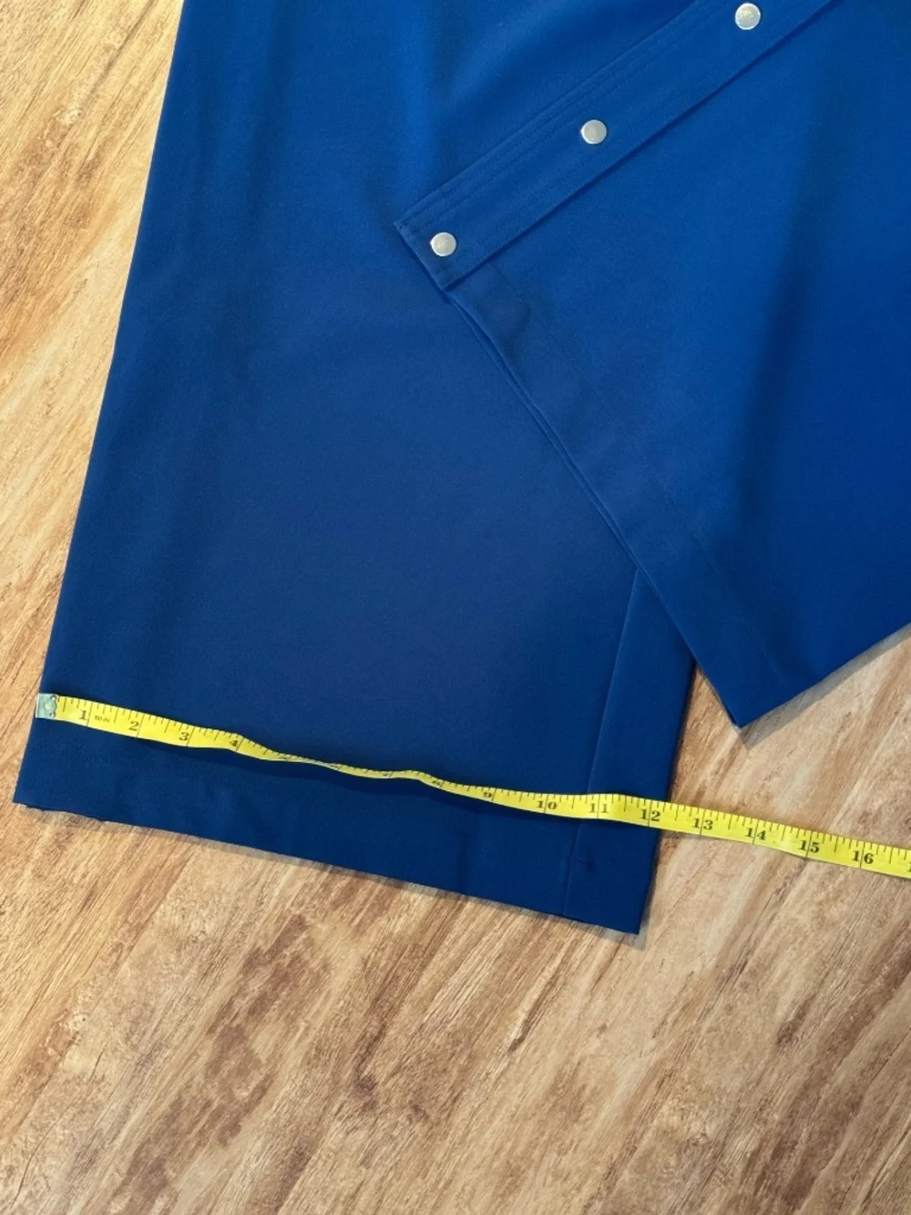 NWT Athleta MVP Wide Leg Snap Leg Pant Trouser Maritime Blue Pull On Pant Large - Picture 11 of 16